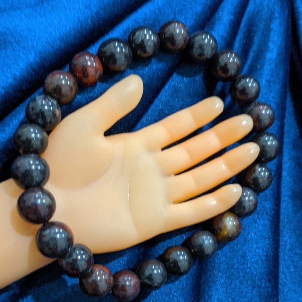 Apache Tears Eye Crystal Beaded Bracelet